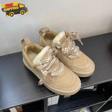 2025 UGG Lowmel Brown Suede Sheepskin Trainers Woman Christmas Gifts