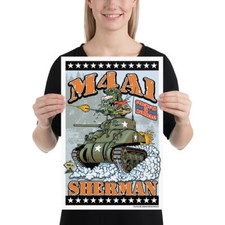 M4A1 Sherman Tank Poster - Rat