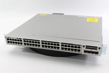 Cisco WS-C3850-48U-S 48-Port Gigabit Switch w/ NM-4-1G & 1x 1100WAC PSU