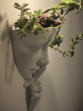 "Silence" wall flower vase