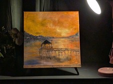 Oil Painting, "Sunset on the
