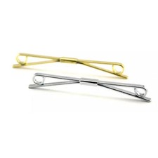 Men's Collar Bar Neck Tie Shirt Pin Tie 6 cm Silver Gold Clip Clasp Boys Gift UK