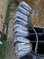 GENTS RIGHT HAND WILSON FAT SHAFT IRONS  1/2 INCH LONGER THAN STANDARD 