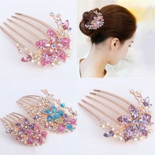 Wedding Diamante Crystal Hair Comb Pins Clips Rhinestone Bridal Hair Accessories
