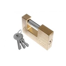 TESSI Rectangular Brass Shutter Lock Padlock 70Mm