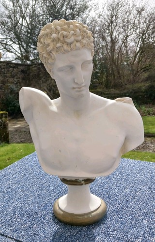 Quite large alabaster bust - a,