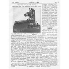 Machine Tool Co Halifax 48in Open Side Crank Planer Vintage Print 1931