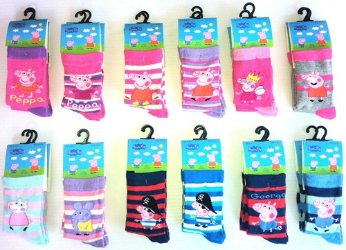 Peppa pig character socks - peppa,