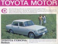 Toyota Corona 1500 1600S 1965-66 Original UK Sales Brochure