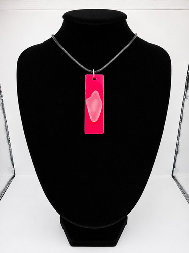Sea glass pendant necklace - , on