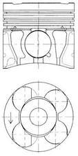 PISTON KOLBENSCHMIDT 41655600 FOR OPEL,VAUXHALL