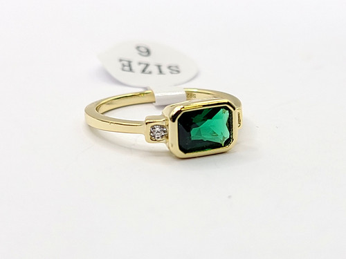 Emerald green gemstone - emerald, 925