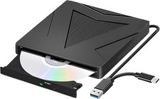 External CD DVD Drive Type-C USB 3.0 Portable Optical Drive CD DVD Player RW NEW