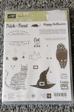 Stampin’ Up! “Spooky Cat” Set of 18 Photopolymer Stamp Arts Crafts