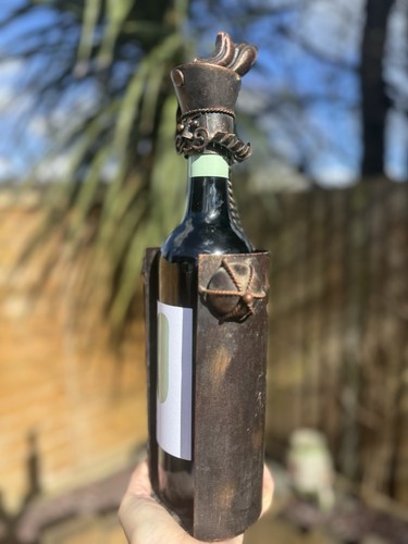 Metal wine bottle holder - bottle,