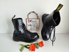 Dr Martens 10 eye 1490 black vintage england ankle boots UK7 EU41 US9