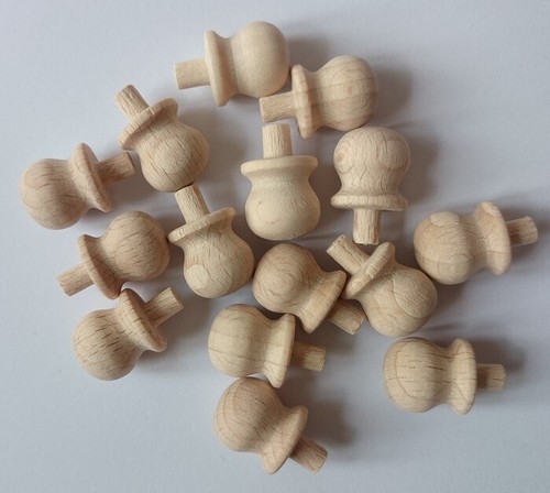 Mini beech wooden - wooden, knobs