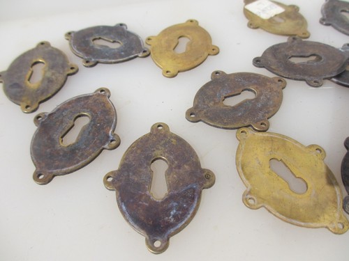 Vintage brass escutcheon - vintage,