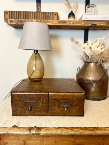 Antique oak filing - oak, drawers