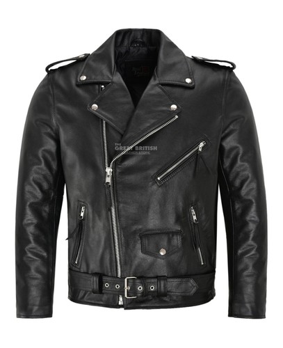 Mens brando leather jacket - mens,