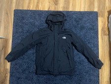 North Face Hyvent Men's Waterproof Hooded Jacket Size L Black Full Zip Hiking