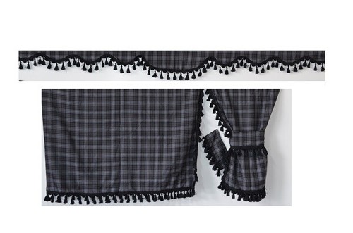 Tartan truck side curtains - tartan,