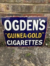 Vintage Ogden’s Guinea Gold Cigarettes Original Enamel Advertising Sign