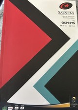 Saracens v Ospreys Champions Cup rugby match programme October 2017