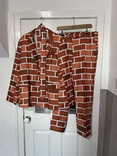 Mens Stand Out Fancy Dress Suit (& Tie) - Size Large