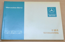 Mercedes Benz Gelenkbus Bus O 305 G Motor 407 Betriebsanleitung 1982