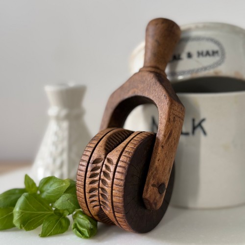 Antique treen butter - antique,