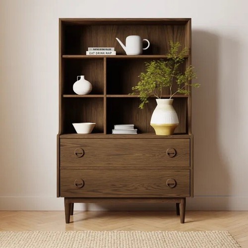 Oak display cabinet bookshelf - display,