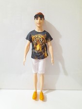 Barbie Ken Doll Ginger Hair in Tiger Top & Shorts  Ken Male Doll Mattel 2016 Ken