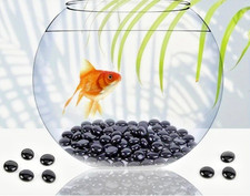 41x Shiny Speckled Black Glass