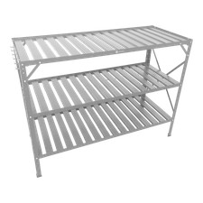 CopaGrey 4ft Greenhouse Staging Table - Silver
