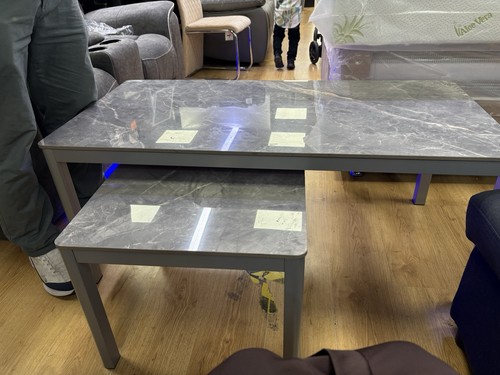 Marble grey and chrome coffee - and,