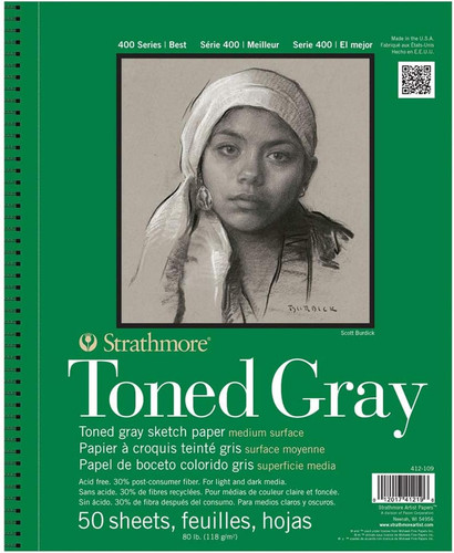 Strathmore gray toned sketch - toned,