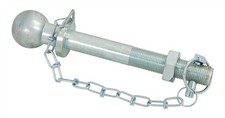 50mm Tow Ball With Threaded Hitch Pin - 10" / 250mm Deep With Chain