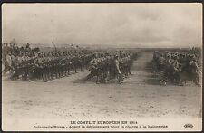 WW1 postcard Russian Infantry before a bayonet charge