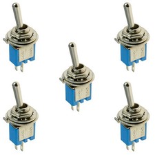 5 x On/Off Sub Miniature Small Mini Toggle Switch SPST