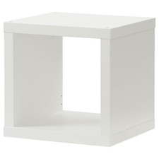 IKEA KALLAX White Shelving Unit Storage Bookcase Wall/Floor Mountable Multi Size