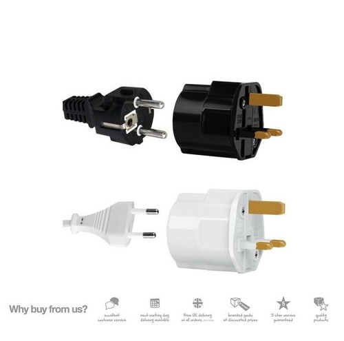 Amp uk adapter - eu, schuko