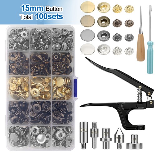 100x metal snap - button, kit