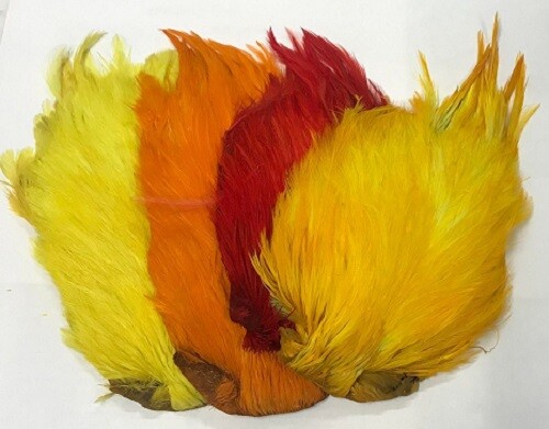 Indian cock cape aaa - indian, dyed