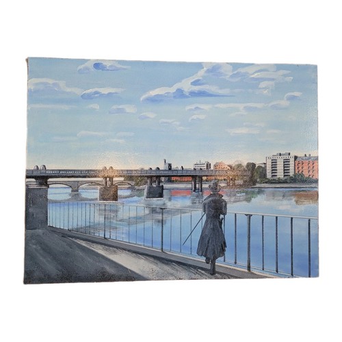 Original oil painting board - on,