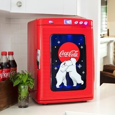 Coca Cola 25L Table Top Polar Bear Mini Fridge Portable Electric Cooler Warmer