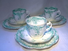 WILEMAN  SHELLEY TEA TRIO  X 3
