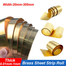 Brass Sheet Strip Roll 0.01mm-1mm Thick 20mm-305mm Width Brass Foil Plate Strip