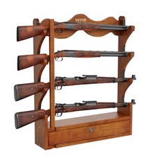 VEVOE Gun Rack 4-Slot Wood Gun