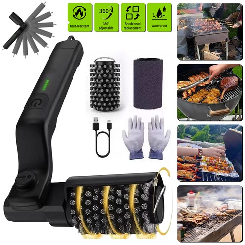 Electric grill cleaning - cleaning, brush